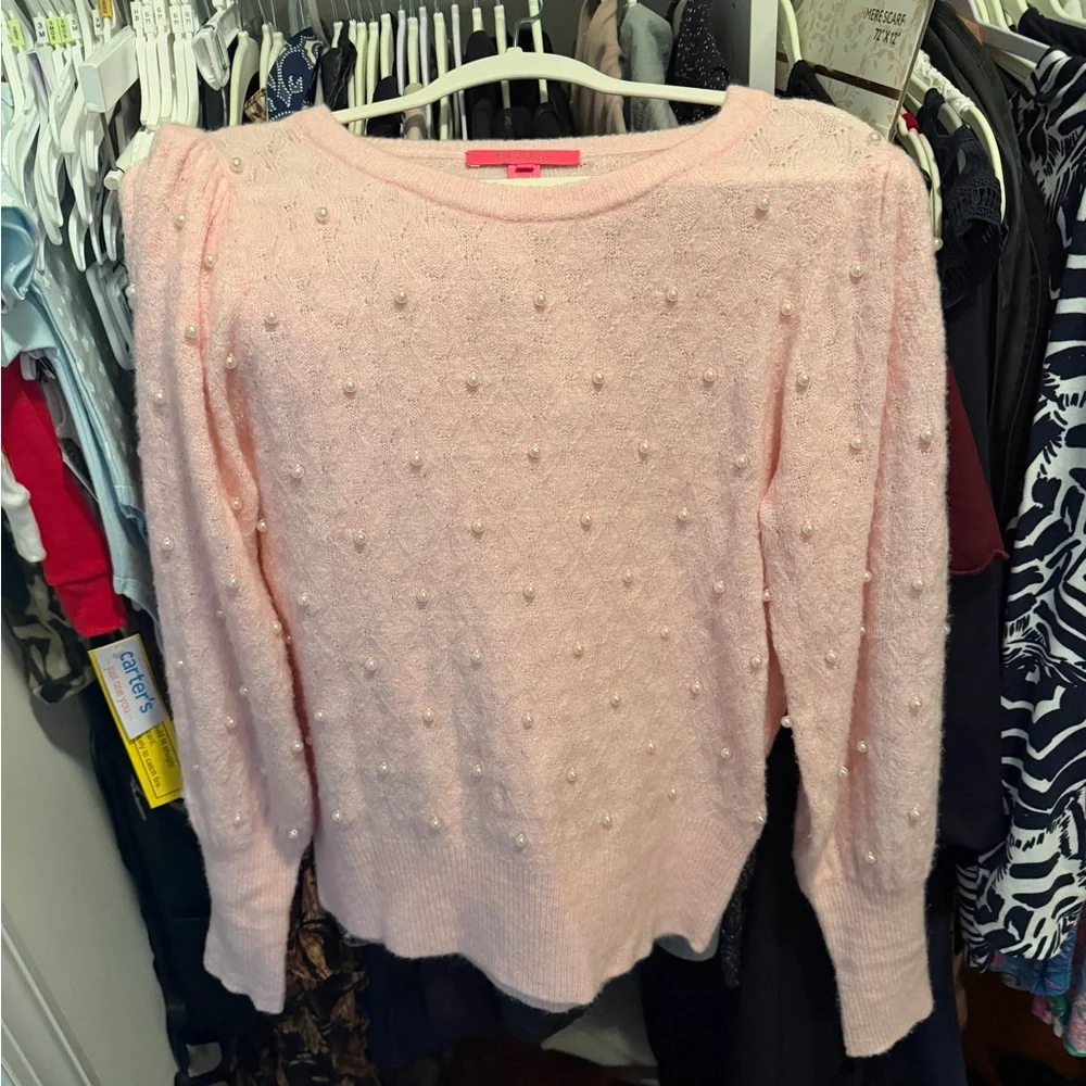 Lilly Pulitzer Pink Pearl Sweater - Picture 5 of 6